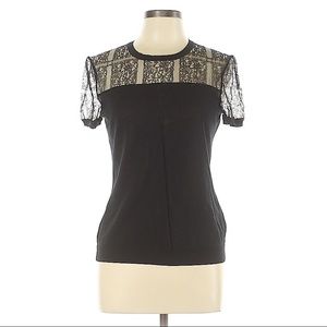 Last Call! EUC Les Compains black lace top, IT46